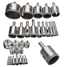 15pcs Diamond Coated Drill Bit Set Tile Marble Glass Ceramic Hole Saw Drilling Bits For Power Tools 6mm 50mm Drill Bits Drill Bit Sets Glass Ceramic