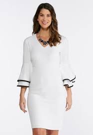 Cato Fashions Contrast Flutter Sleeve Sheath Dress Catofashions Cheap Bodycon Dress Cato Fashion Plus Size Dresses