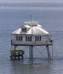 Middle Bay Lighthouse Mobile Alabama Hexagonal Shaped Screw Pile Design Constructed In 1885 Located At T Lighthouse Lighthouses Usa Beautiful Lighthouse