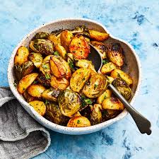 Roasted Potatoes Brussels Sprouts Recipe Roasted Potatoes Brussel Sprouts Cooked Vegetables