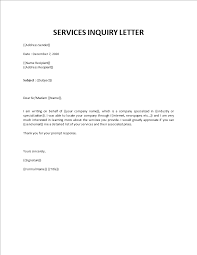 Formal Enquiry Letter