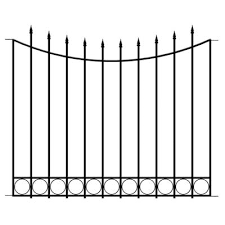 Beaumont 40 4 In H X 49 6 In W Black Steel 3 Rail Fence Panel 860121 Metal Fence Fence Gate Fence Panels