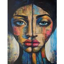 Celestial Gemini Twin Sisters Abstract Cosmic Artwork Starry Sky Galaxy  Dual Balance Zodiac Sign Horoscope Astrology Wall Art Canvas Decor