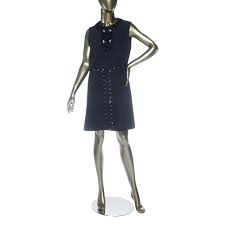 miu miu embellished silk and wool dress