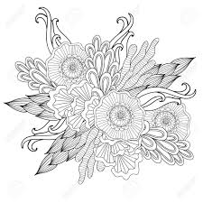 Free printable adult coloring pages flowers. Hand Drawn Artistic Ethnic Ornamental Patterned Floral Frame In Doodle Style For Adult Coloring Pages Tattoo T Shirt Or Prints Vector Spring Illustration Royalty Free Cliparts Vectors And Stock Illustration Image 56483357