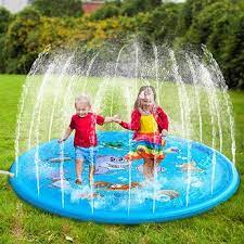 Children Water Fountain Kids Sprinkler Swimming Pool Toys Water Mat