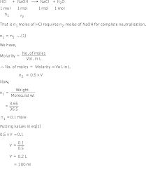 The mass of the solute. The Volume Of 05 Molars Naoh Solution Required For Complete Neutralization Of 365 Gram Hcl Is Gi4mkkoo Chemistry Topperlearning Com