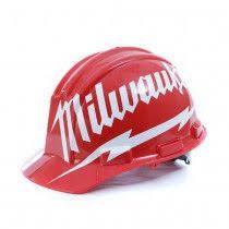 Red Bullard Hard Hat With White Milwaukee Logo Milwaukee Tools Milwaukee Hard Hat