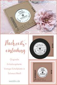 Mit der einladung rock'n'roll beginnt die party schon bei der einladung. Hochzeitseinladung Symphonie Im Modernen Langspielplatten Design Hochzeitseinladung Einladungen Einladungskarte Hochzeit Vintage