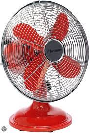 bestron dft25r tafelventilator rood retro design retro ventilator