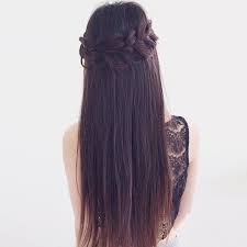 Instagram Photo By Hairsandstyles May 26 2016 At 7 39am Utc Straight Hair With Braid Straight Prom Hair Straight Hairstyles