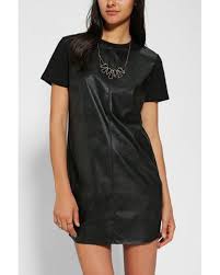 Urban Outfitters Lucca Couture Faux Leather T Shirt Dress In Black Lyst