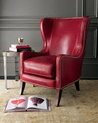 Massoud Red Leather Chair Red Leather Chair Leather Chair Traditional Chairs