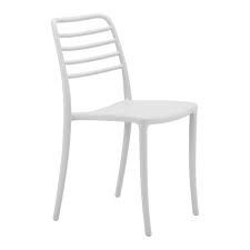 Zuo Donzo Gray Plastic Outdoor Dining Chair 2 Pack White Dining Chairs Dining Chairs Outdoor Dining Chairs