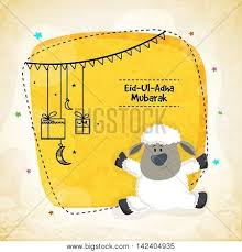 Free vector design to create wallpapers, backgrounds, greeting cards, wedding invitations, backdrop images and posters visuals. Vector Greeting Card Design With Cute Baby Sheep For Muslim Community Festival Of Sacrifice Eid Al Adha Mubarak Poster Id 142404935