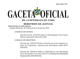 Se les dice así porque no son leyes propiamente dichas, ya que, una ley es un norma jurídica que únicamente puede ser. Entran En Vigor En Cuba Nuevas Regulaciones Sobre Tecnologias