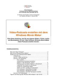 Check spelling or type a new query. Video Podcasts Erstellen Mit Dem Windows Movie Maker Kasseler