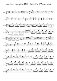 Comptine D Un Autre été L Après Midi Piano Amelie Comptine D Un Autre Ete L Apres Midi Teclado