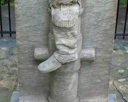 Image of Benedict Arnold's leg injury at Saratoga