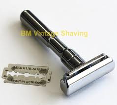 Best for men with heavy beard growth. Merkur Futur Double Edge Safety Razor Chrome Bm Vintage Shaving