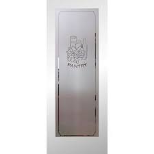 Shop Reliabilt Full Lite Frosted Pine Slab Interior Door Common 24 In X 80 In Actual Glass Pantry Door Slab Door Kitchen Pantry