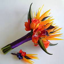 Birds of paradise wedding inspiration | nearly newlywed blog wedding blog. Tropical Bird Of Paradise Bridal Bouquet In By Bluelilybridal Tropical Wedding Bouquets Wedding Flower Guide Tropical Wedding Flowers