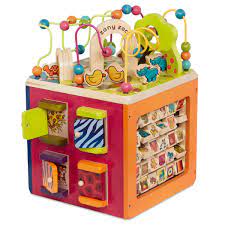 B Zany Zoo Wooden Activity Cube Amazon Sg Toys