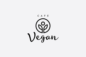 Black And White Cafe Logo Vegetarian Healthy Food Cafe Logo Healthy Food Logo Cafe Logo Healthy Food Branding