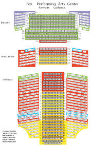 fox performing arts center seating chart theatre in la