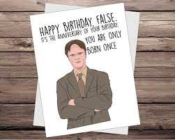 The Office Dwight Schrute Birthday Card Unique Happy Birthday Card Blank Backside Inside No Env Birthday Card Sayings Dad Birthday Card Funny Birthday Cards