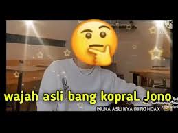 Dan setelah di teliti lebih dalam, ternyata lebih mengarah pada prank bermain game free fire (ff). Wajah Asli Bang Kopral Jono Youtube