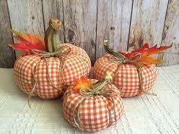 Excited To Share This Item From My Etsy Shop 3 Fabric Pumpkins Stuffed Pumpkins Plaid Pumpkins Fall Fall Halloween Crafts Fall Crafts Diy Fabric Pumpkins