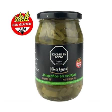 JALAPEÑOS EN RODAJA EN VINAGRE X200G SIETE LAGOS