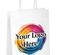 Amazon.com: Flexicore Packaging Bolsas de papel impresas personalizadas  Kraft blancas: 8 pulgadas x 4.75 pulgadas x 10.25 pulgadas | Cantidad: 100  ...