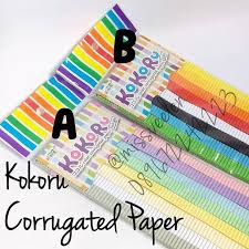 Houseofboxes On Instagram Kokoru Corrugated Paper Rp 21 000 Set A Warna Pastel B Warna Bold Bonus Wiggle Eyes 2 Pasang Ukur Corrugated Paper Color Paper