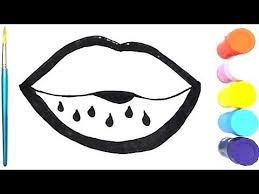 Glitter Watermelon Lips Coloring And Drawing For Kids Toddlers Drawing And Coloring For Children Yo Drawing For Kids Toddler Drawing Best Drawing For Kids