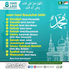 Khodijah binti khuwailid ra,ia dinikahi oleh rasulullah saw di mekkah ketika usia thanks ya tuk informasi nama istri rasullullah sebelumnya. Contohi Keperibadian Isteri Rasulullah Saw Berita Parti Islam Se Malaysia Pas
