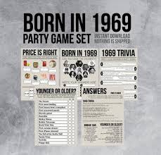 Whether it was for athletics. 1969 Birthday Trivia Game 1969 Birthday Parties Instant Etsy In 2021 50th Birthday Party Games 50th Birthday Games Trivia Games
