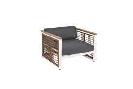 Outdoor Single Sofa Seat With Powder Coated Aluminum Frame And Synthetic Fiber Woven On Its Sides Single Seater Sofa Single Seat Sofa Seater Sofa