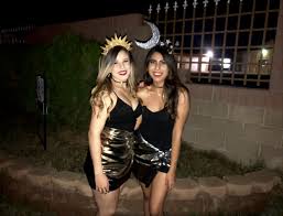 Bff Black And White Angel Costume Day And Night Sun And Moon Best Friend Costume Moon Costume Sun And Moon Costume Best Friend Halloween Costumes