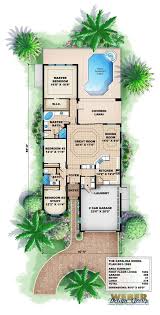 Mediterranean House Plan Narrow Lot Mediterranean Home Floor Plan Narrow House Plans Mediterranean House Plans Mediterranean Floor Plans