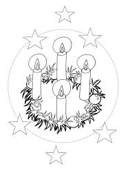 Corona De Adviento Para Colorear