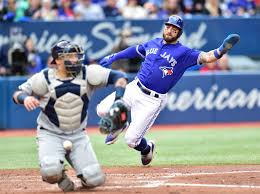 Toronto blue jays first baseman rowdy tellez in a game against the boston red sox in 2019. Rowdy Tellez Hits Two Run Blast As Toronto Blue Jays Down Tampa Bay Rays 5 2 680 News