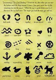 Tea Leaf Reading Tasseomancy Chart For Harry Potter Party Pour A Little Freshly Brewed Leaf Tea From A Teacu Reading Tea Leaves Tea Reading Harry Potter Tea