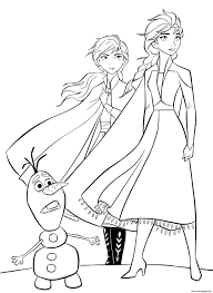 Teach your child how to identify colors and numbers and stay within the lines. Anna And Elsa And Olaf Coloring Pages Printable