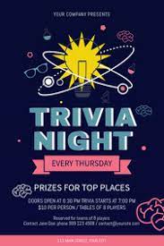 The pittsburgh penguins schedule just added a can't miss night. Create Free Trivia Night Flyers Postermywall