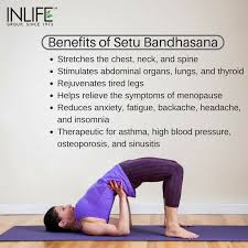As You Perform Bridgepose You Will Become More Alert In Both Body And Mind This Rejuvenating Back Bend Will Ope Therapeutic Yoga Ayurveda Yoga Yoga Benefits