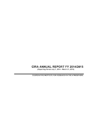 CIRA ANNUAL REPORT FY 20142015