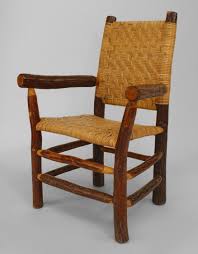 American Rustic Old Hickory Woven Arm Chairs Rustic Armchair Old Hickory Furniture Hickory Furniture