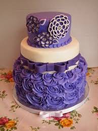 Maybe you would like to learn more about one of these? Purple And White Shawna Flower Birthday Cake Elegant Birthday Cakes Purple Cakes Birthday Birthday Cake With Flowers